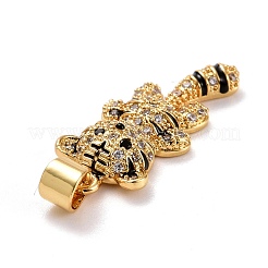 Латунные микропаве прозрачные подвески с фианитом ZIRC-E165-07G