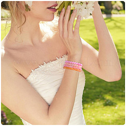 6 Stück 6 Stile 8mm Glas runde Perlen Stretch Armband Sets&nbsp;BJEW-TAC0023