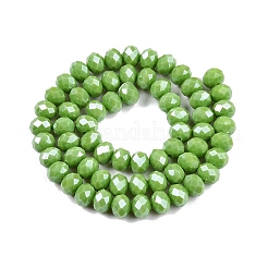 Стеклянные бусины с гальваническим покрытием &nbsp;LS-EGLA-A044-P8mm-A30