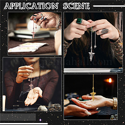 4 шт. 4 цвета латунный кабель цепь катушка биолокационные маятники HJEW-CP0001-02