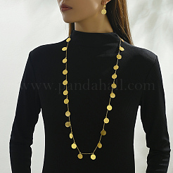 Комплекты ожерелий и серег с винтажными латунными монетами для женщин UG1537