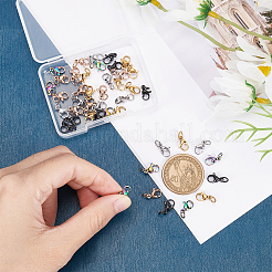 50 шт. 5-х цветные карабины из нержавеющей стали 304&nbsp;STAS-NB0001-32