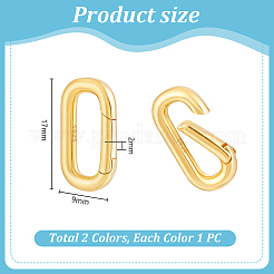 2 шт. 2 цвета 925 застежки-пружинки из стерлингового серебра&nbsp;STER-PH0004-02