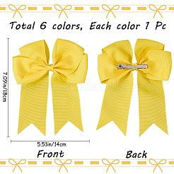 Pinces à cheveux en alligator en polyester avec nœud papillon pour femmes et filles&nbsp;OHAR-CP0001-26B
