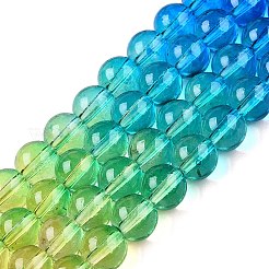 Backfarbe transparente Glasperlen&nbsp;X-DGLA-M001-8mm-04