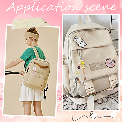 10 шт. прямоугольные бусины из полимерной глины с паве из стразов и сердцем из смолы CLAY-SC0002-13