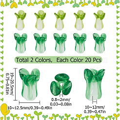 40pcs 2 colores cuentas de murano hecho a mano&nbsp;LAMP-SC0001-29