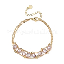 Braccialetti di catene portacavi in ottone&nbsp;BJEW-JB14220-01