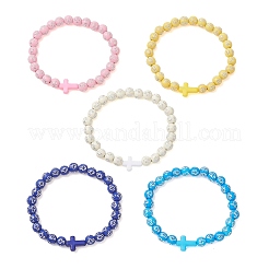 Эластичные браслеты из акриловых бусин для женщин и мужчин&nbsp;BJEW-JB13400