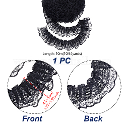 Plissierte Bänder aus Polyesterspitze&nbsp;SRIB-WH0011-468A