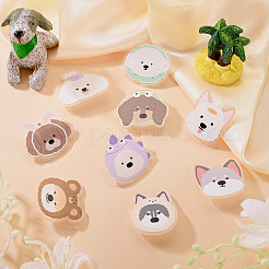 9 Stück Acrylbrosche mit Cartoon-Hund in 9 verschiedenen Ausführungen&nbsp;JEWB-TA0001-38