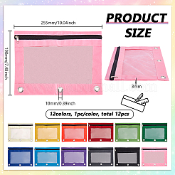 12 шт. двухцветный чехол для ручек из ткани Оксфорд&nbsp;AJEW-FG0005-16