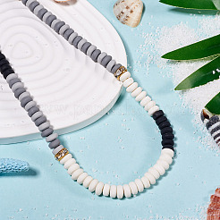 4 нитка 4 вида бусин из полимерной глины ручной работы CLAY-CW0001-04