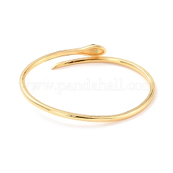 Браслет-манжета с кубическим цирконием в виде змеи BJEW-D448-17G-RS