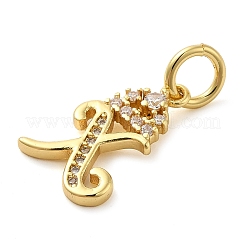 Pendentifs avec zircon cubiques à micro-pavés en laiton&nbsp;KK-M273-01G-X