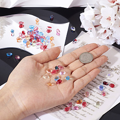 120шт 10 цвета прозрачные стеклянные бусины&nbsp;GLAA-TA0002-55