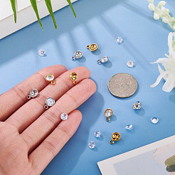 10 Stück Cabochon-Fassungen für Anhänger aus 304 Edelstahl&nbsp;STAS-TA0005-84