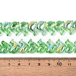 Backfarbe galvanisieren transparente Glasperlenstränge&nbsp;EGLA-N017-06-B05