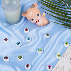 36 шт. 6-х цветные полукруглые акриловые глаза для поделок KY-GF0001-45