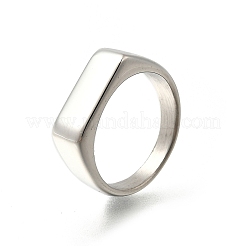 Прямоугольные кольца из нержавеющей стали 304 для женщин&nbsp;LS-RJEW-B120-01P