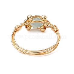 Кольцо с натуральным розовым кварцем RJEW-JR00753