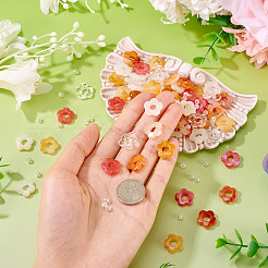 100шт 5 цвета прозрачные акриловые бусины&nbsp;MACR-TA0002-58