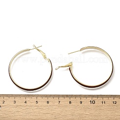 Латунные кольца серьги обруча EJEW-A121-07G
