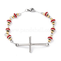 201 bracelets à maillons en acier inoxydable&nbsp;BJEW-A032-01GP-03