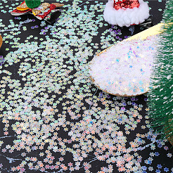 50 г новогодних пластиковых снежинок-блесток&nbsp;MRMJ-CY0001-04