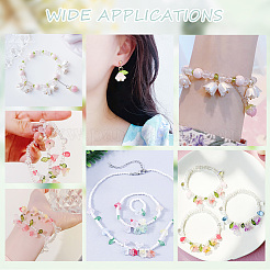 60 шт. 10 цветных стеклянных цветочных подвески&nbsp;PALLOY-AB00190