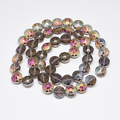 Стеклянные бусины с гальваническим покрытием  EGLA-Q084-14mm-01