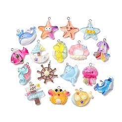 Подвески из прозрачной смолы на тему океана RESI-A046-04