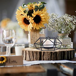 2шт 2 стиля железный полый подсвечник AJEW-PH0001-59EB