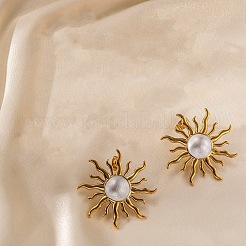 Серьги-гвоздики из нержавеющей стали 304&nbsp;EJEW-A142-02A-G