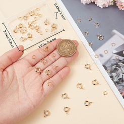 30 шт. латунные пружинные кольцевые застежки DIY-BBC0001-49