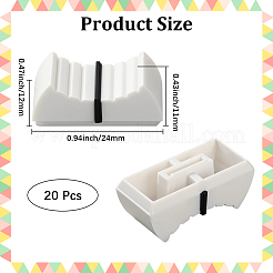 20 шт. пластиковые слайдеры для аудио консоли AJEW-CN0004-53A