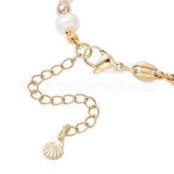 Браслеты из натурального культивированного пресноводного жемчуга и гальванизированного немагнитного синтетического гематита для женщин&nbsp;BJEW-JB12893