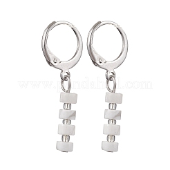 Серьги-гвоздики с застежкой-рычагом из натурального хаулита из нержавеющей стали 304&nbsp;EJEW-JE06520-02