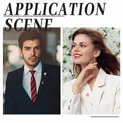 20 шт. 2-х цветные латунные основы для булавки-отворота KK-GF0001-15