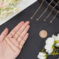 Цепочки-цепочки Figaro из нержавеющей стали 304 STAS-UN0017-37G