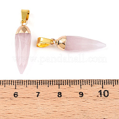 Природного розового кварца подвески G-N345-01C
