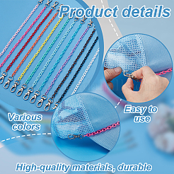 12 шт. 12-цветная акриловая цепочка для бейсболки HJEW-GA00060