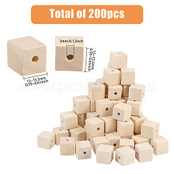 200шт необработанные деревянные бусины WOOD-CA0001-80