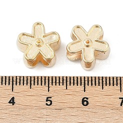CCBプラスチックヨーロピアンビーズ  大穴ビーズ  花  ゴールドカラー  12x12.5x7.5mm  穴：4.5~4.5mm&nbsp;CCB-D278-09G