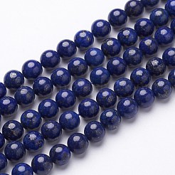 Gefärbt Klasse A natürliche Lapislazuli Perlen Stränge&nbsp;X-GSR8mmC123
