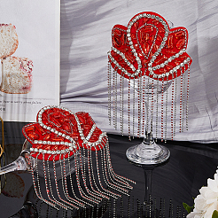 2 шт. кисточка с цветочным узором и стразами с фетровыми эполетами&nbsp;FIND-FH0011-95B