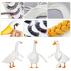 1 Stück gegliederte Gänseflügel aus Polyester&nbsp;AJEW-WR0003-40