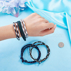 32 bracelet de perles tressées en polyester et élasthanne&nbsp;BJEW-TAC0064