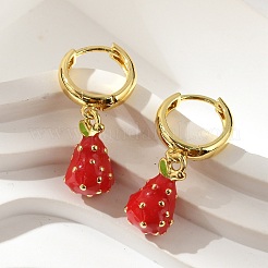 Латунные серьги обруча EJEW-S251-04C-G