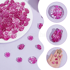 Прозрачные акриловые бусины цвета фуксии TACR-AR0001-28